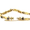 bracelet avec saphir en or jaune 18 k