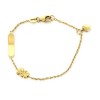 bracelet en or jaune ourson et coeur