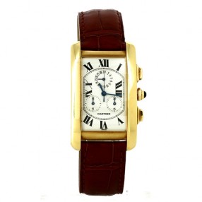 Montre Cartier Tank Américaine gm en Or 