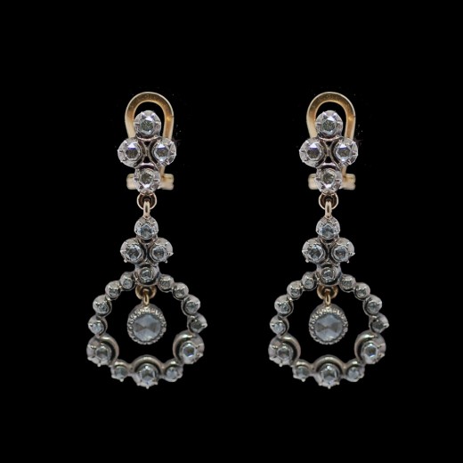 Boucles d'oreilles 1.6 carats de diamants