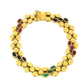 bracelet en or et pierres