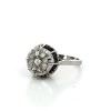 Bague en or blanc Style solitaire pavage diamants