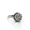 Bague en or blanc Style solitaire pavage diamants