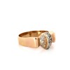 Bague 2 ors avec roses de diamants