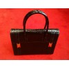 Sac Hermes "Drag" en croco noir