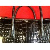 Sac Hermes "Drag" en croco noir