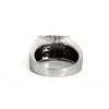 Bague pavage diamants or blanc