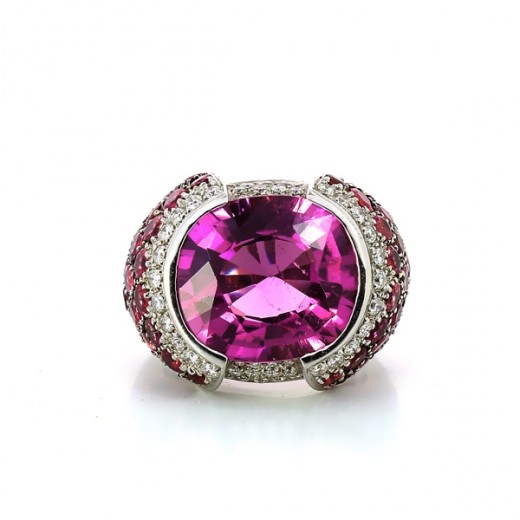 Bague pierre rose