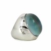 Bague Pomellato 67 en argent et agate teintée verte