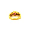 Bague rubis or jaune
