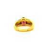 Bague rubis or jaune