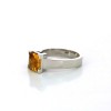 Bague or blanc pierre orange