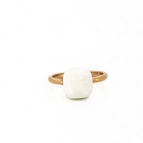 bague pierre blanche