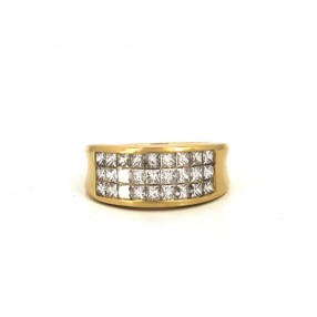 Bague pavage diamants 