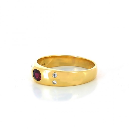 Bague rubis or jaune