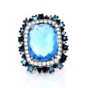 Bague pierre bleue