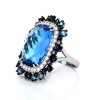 Bague pierre bleue