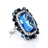 Bague pierre bleue