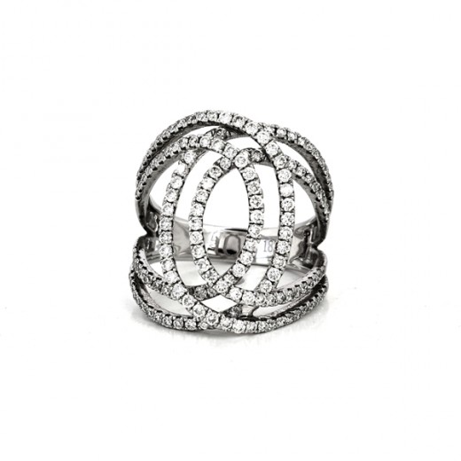 Bague diamants en or blanc 18k