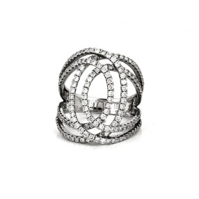 Bague diamants en or blanc 18k