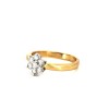 Bague 2 ors fleur en diamants