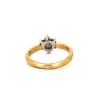 Bague 2 ors fleur en diamants