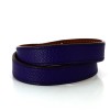 Bracelet Hermès Kelly Double tour en cuir violet