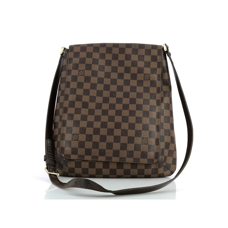 sac bandouliere louis vuitton musette en toile damier et cuir