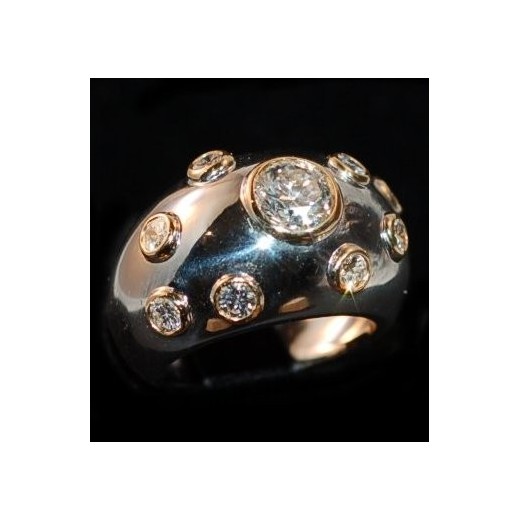 Bague jonc diamant 1,25 carats au centre