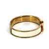 Bracelet Hermès Clic H en émail ivoire