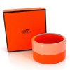 Bracelet Hermès Assam en bois laqué orange 