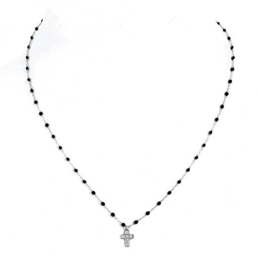 collier croix en diamants