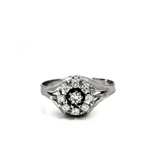 Bague diamants en or blanc 18k