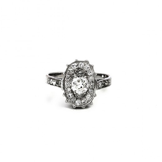 Bague diamants en or blanc 18k