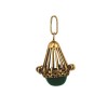 Pendentif or jaune et pierre verte