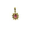 Pendentif rubis et diamants en or jaune