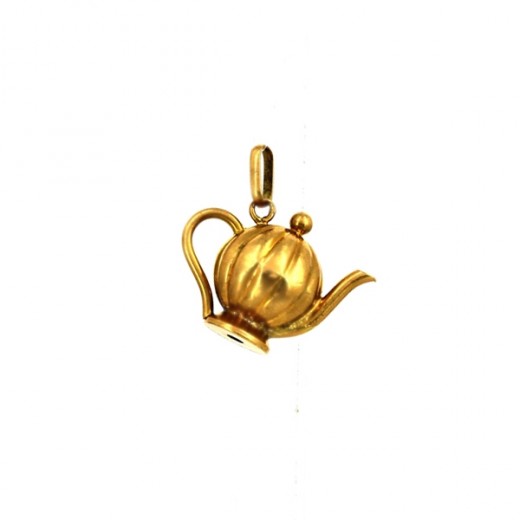 Pendentif théière en or jaune