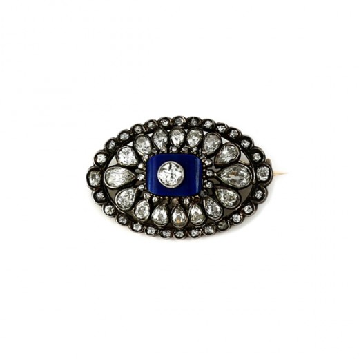 Broche 2 ors  et diamants