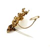 Broche diamants et saphirs en or jaune