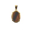 Pendentif Cabochon Oeil de tigre en or jaune