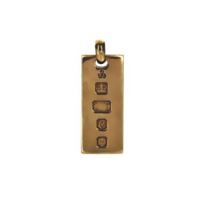 Pendentif plaque en or jaune