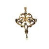 Pendentif volutes perles en or jaune