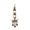 Pendentif email et citrine en or jaune