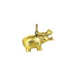 Pendentif Hippopotame en or jaune