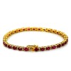 Bracelet ligne rubis et diamants