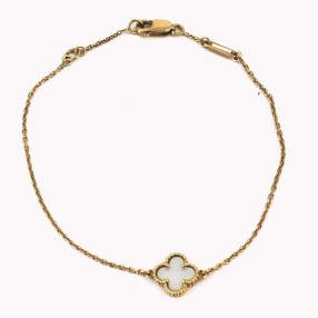Bracelet Van Cleef Arpels Sweet Alhambra en or et nacre