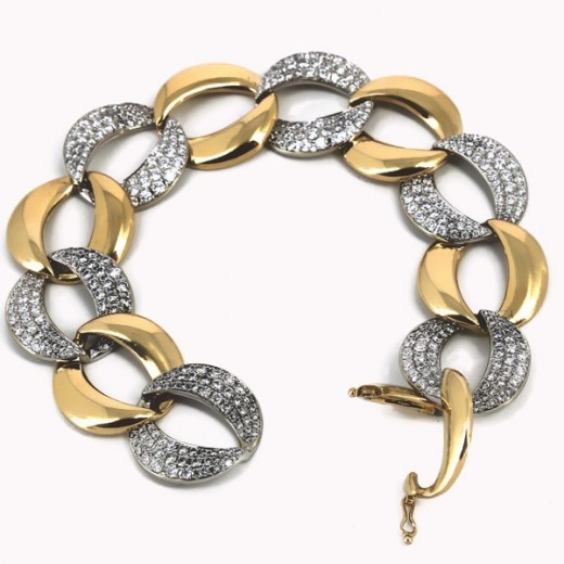 Bracelet 2 ors et diamants