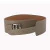 Ceinture Hermès mixte Casual Romy en cuir de veau swift étoupe