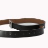 Ceinture Hermès H en cuir noir/ gold