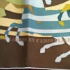 Carré Hermès Ex-Libris en camouflage en soie
